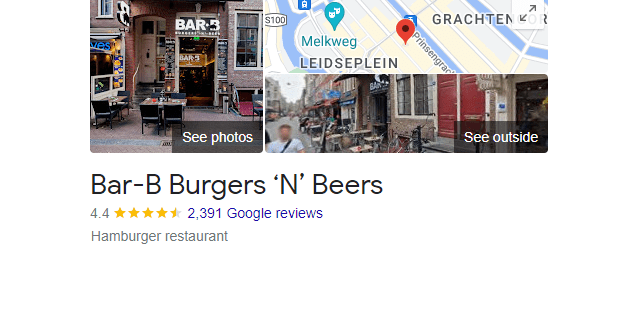 Bar-B Burgers 'N' Beers Amsterdam Restaurant - customer reviews and map location