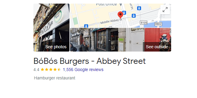 BóBós Burgers – Abbey Street dublin customer reviews and map location