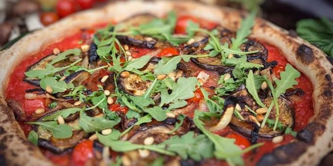 Dublin Pizza Company Aungier St rucola and veggies pizza