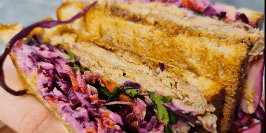 Green Bench Cafe dublin sandwich with red cabbage