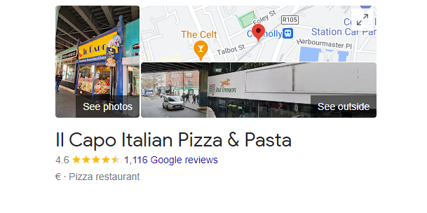 Il Capo Italian Pizza & Pasta dublin restaurant reviews and map location