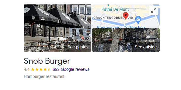 Snob Burger Place Amsterdam - customer reviews and map location