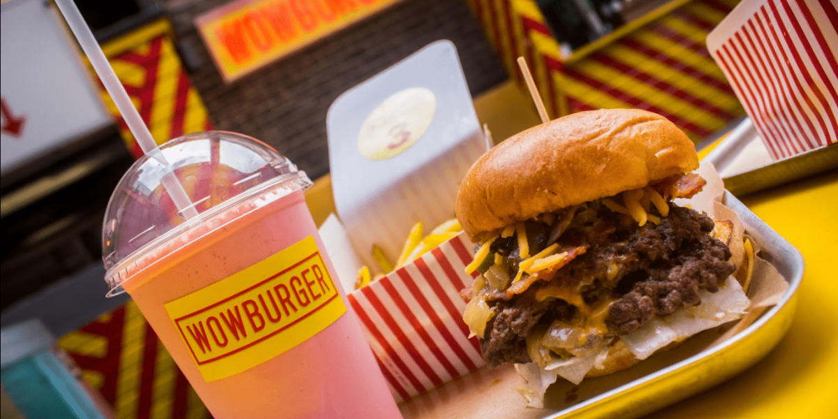 WOWBURGER Wicklow St. dublin double burger with fries and milkshake