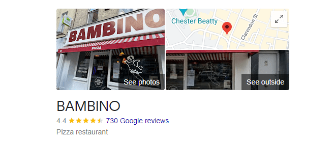 bambino pizza place dublin customer reviews and map location