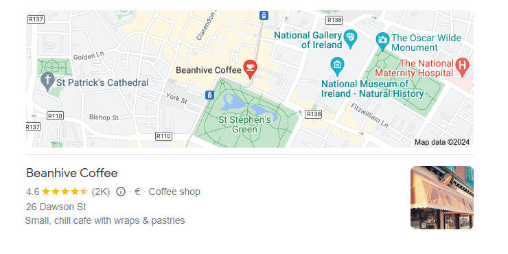 beanhive coffee dublin reviews and map location