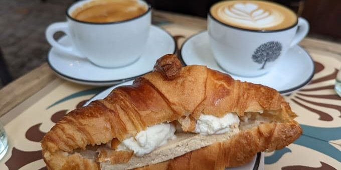 ben rahim coffeeshop berlin - croissant with paté