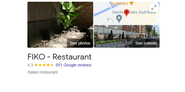 fiko restaurant amsterdam - customer reviews and map location