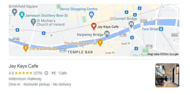 jay kays dublin google reviews and google map