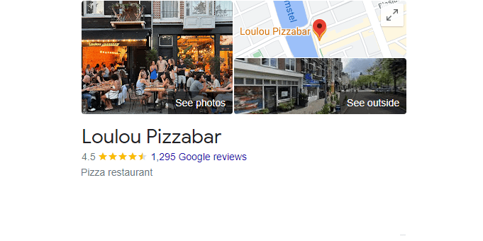 loulou pizzabar amsterdam restaurant - customer reviews and map location