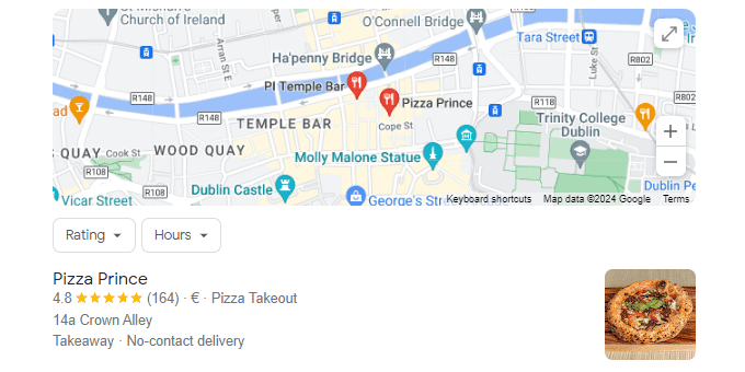 pizza prince dublin reviews and map location