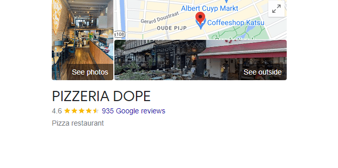 pizzeria dope amsterdam - customer reviews and map location