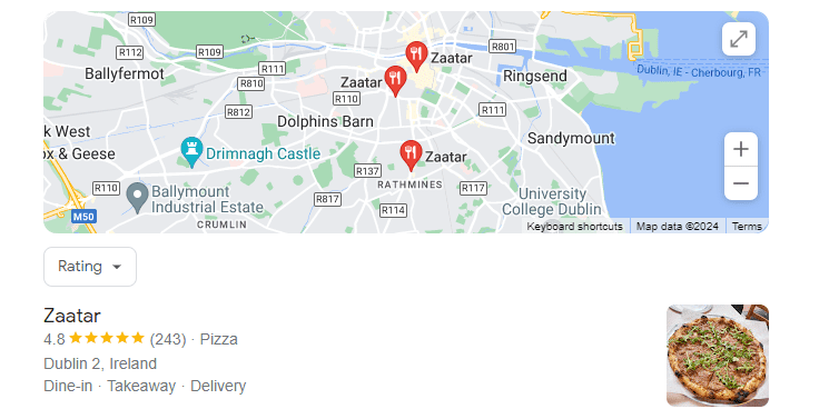 zaatar restaurant dublin reviews and map location