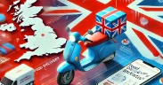 A vibrant and visually striking header image for an article titled 'Food Delivery Statistics in the UK_ Key Insights & Analysis'. The image should pro