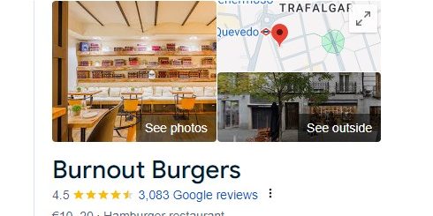 Burnout Madrid - google Review