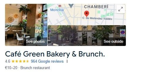 Café Green Bakery & Brunch Madrid - Google Review