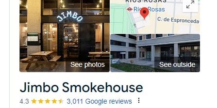 Jimbo Smokehouse Madrid - Google Review