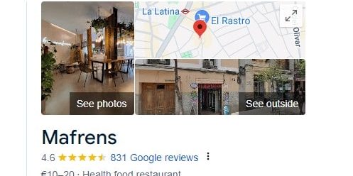 Mafrens Madrid - Google Review