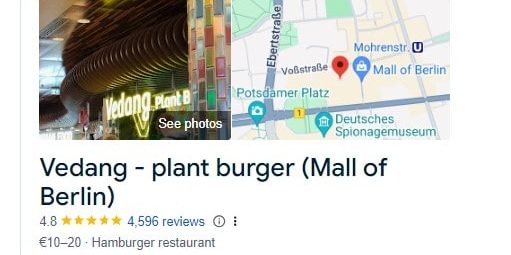 Vedang plant Burger Berlin - Customer reviews